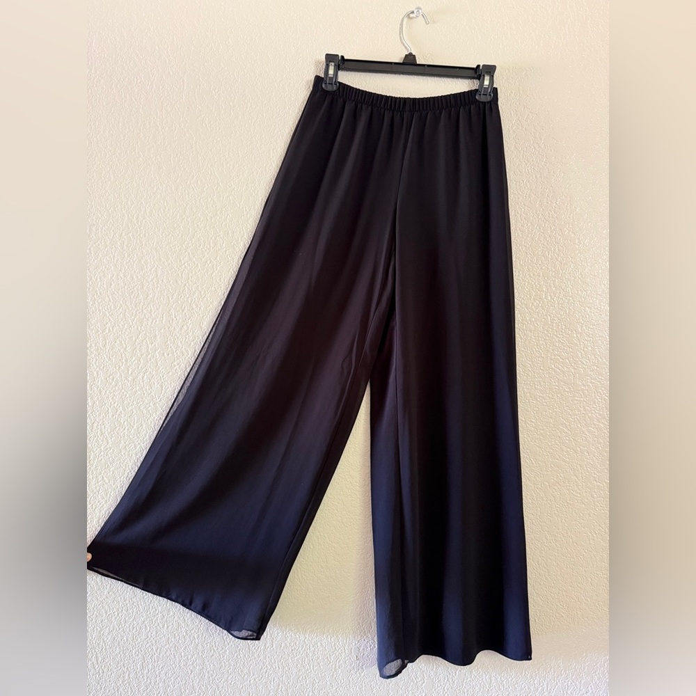 Roz & Ali Black Wide Leg Pants High Waisted